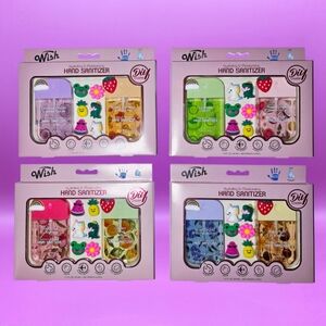 Hand Sanitizer Gift Box - 4 Sets 8 Units + Charms